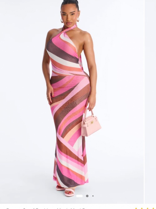 Fashion Nova Dresses & Skirts - Fashion nova Rowan Scarf Backless Mesh Maxi Dress